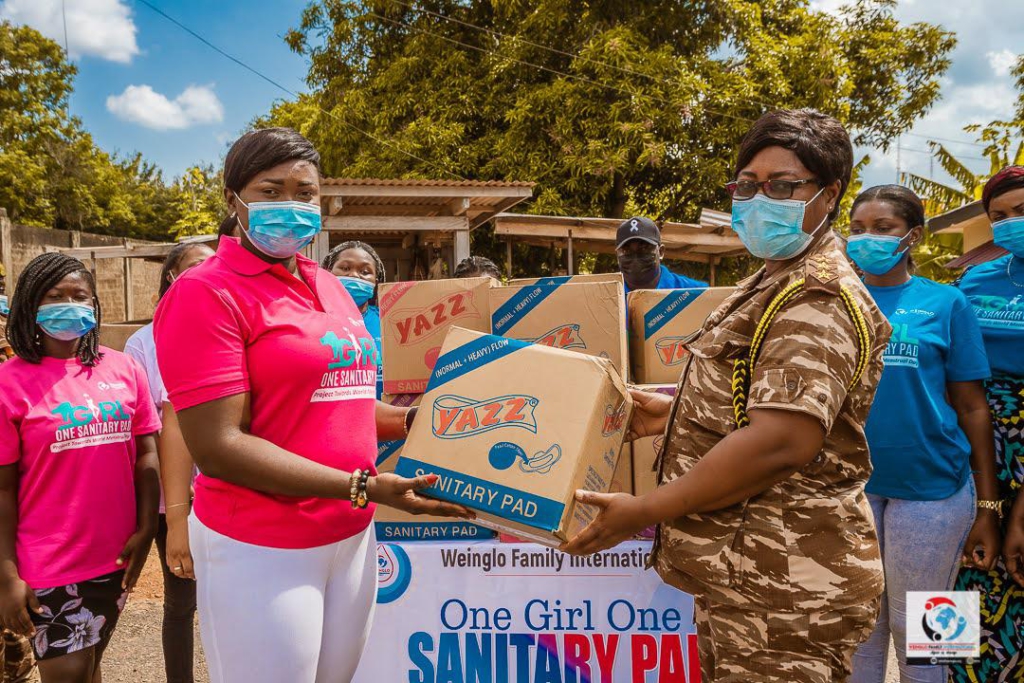 WFI commemorates World Menstrual Hygiene Day; donates pads to young girls in Adoagyiri
