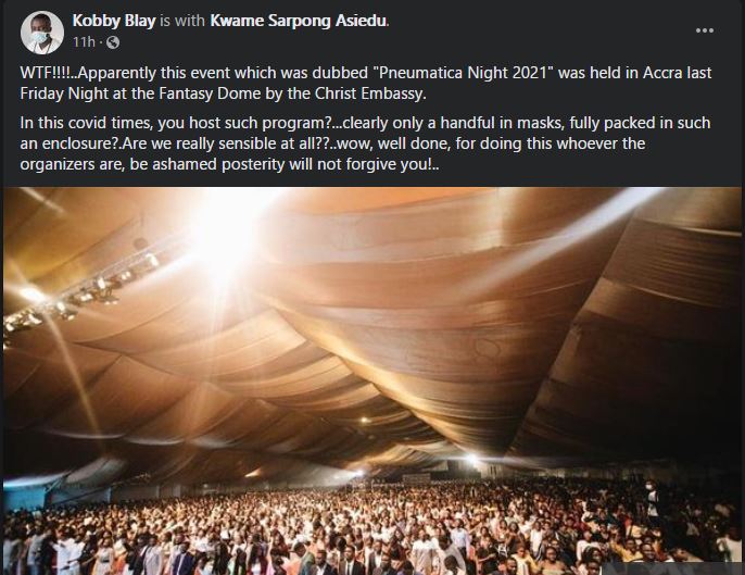 Social media reacts as thousands gather for Christ Embassy's Pneumatica Night 2021