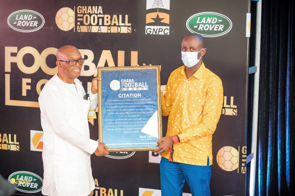 Joe Aggrey, J.E Sarpong and Habiba Attah receive special awards at Ghana football awards