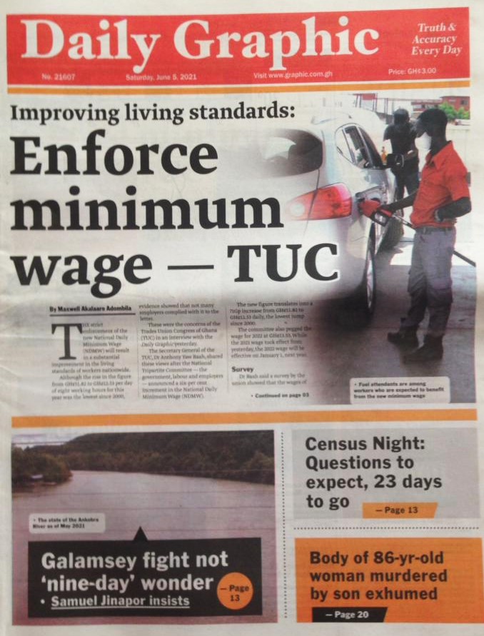 Today's front pages: Saturday, June 5, 2021