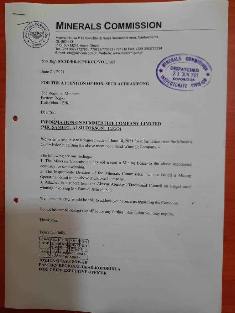 Okyeman accuses police of aiding sand winning in Akyem Abuakwa Okyeman accuses police of aiding sand winning in Akyem Abuakwa
