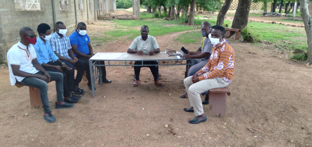 Kusanaba SHS teachers hold meetings under trees 2 months after rainstorm ripped off school's structure Kusanaba SHS teachers hold meetings under trees 2 months after rainstorm ripped off school's structure
