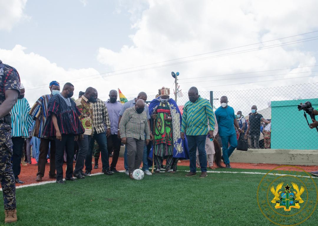 Akufo-Addo commissions Salaga Water Supply Project; Salaga astroturf pitch