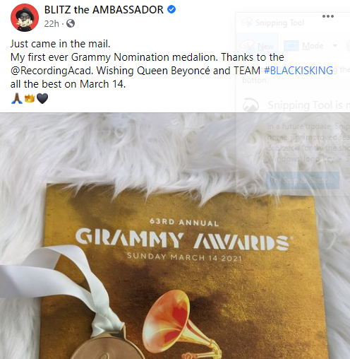Stonebwoy, Blitz The Ambassador announced as members of Recording Academy