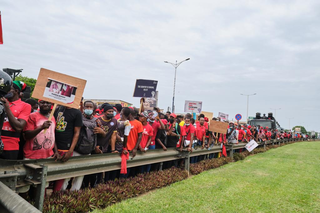 Photos: Onward marching NDC supporters walking for justice