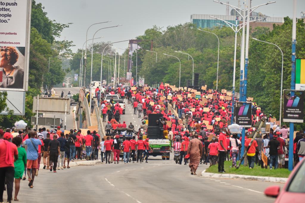 Photos: Onward marching NDC supporters walking for justice