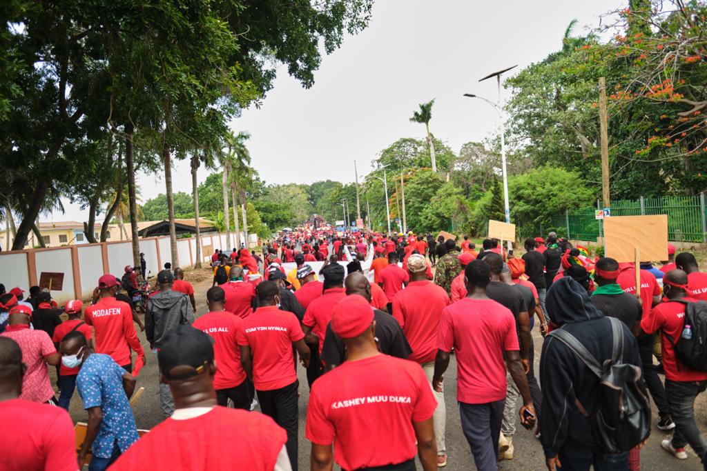 Photos: Onward marching NDC supporters walking for justice