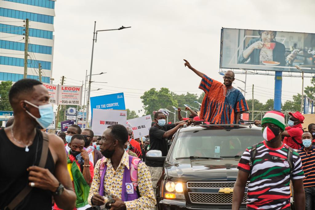 Photos: Onward marching NDC supporters walking for justice