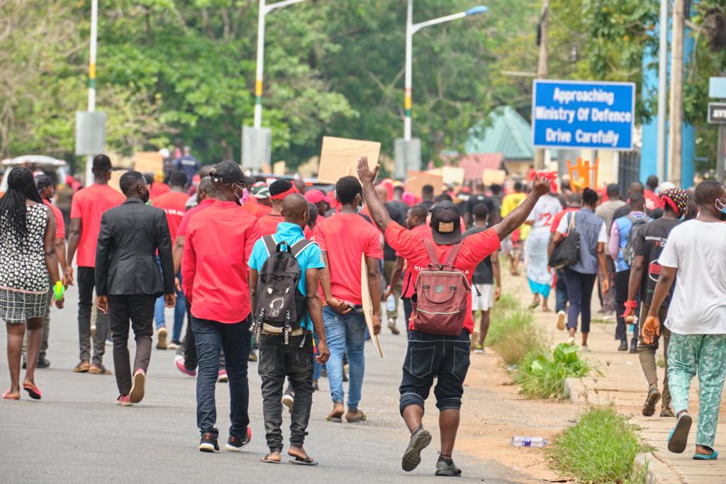 Photos: Onward marching NDC supporters walking for justice