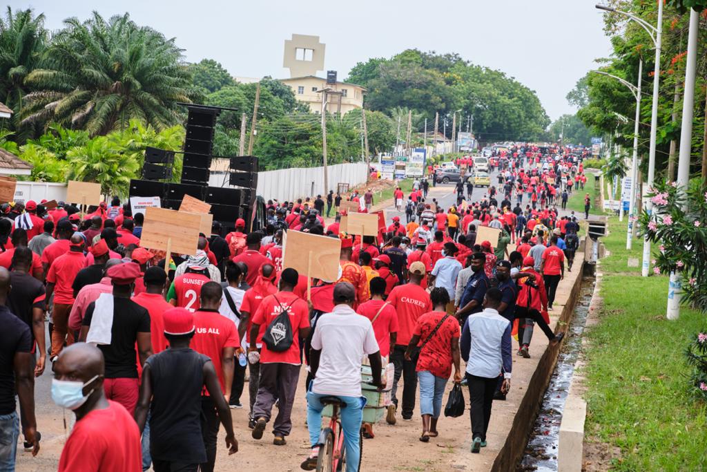 Photos: Onward marching NDC supporters walking for justice