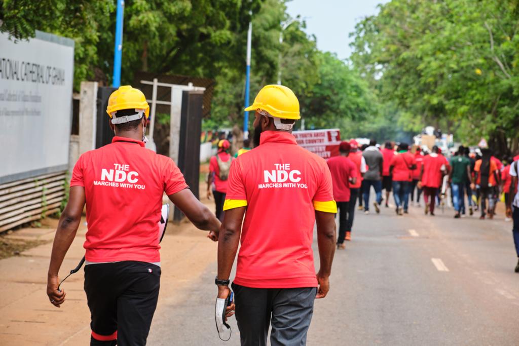 Photos: Onward marching NDC supporters walking for justice