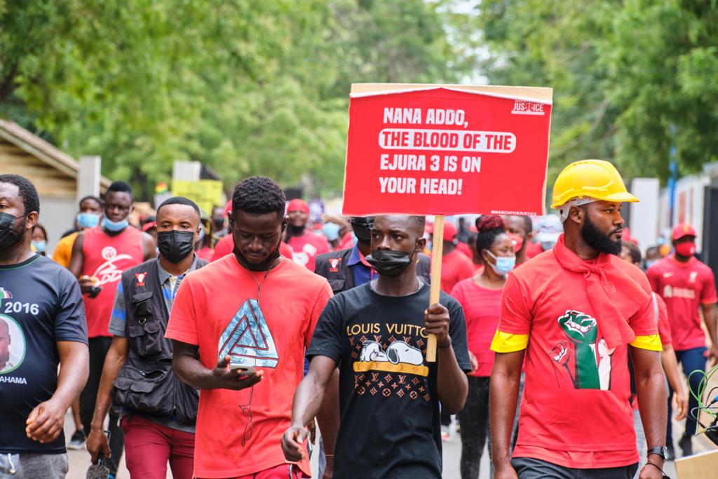 Photos: Onward marching NDC supporters walking for justice