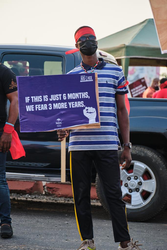 Photos: Onward marching NDC supporters walking for justice