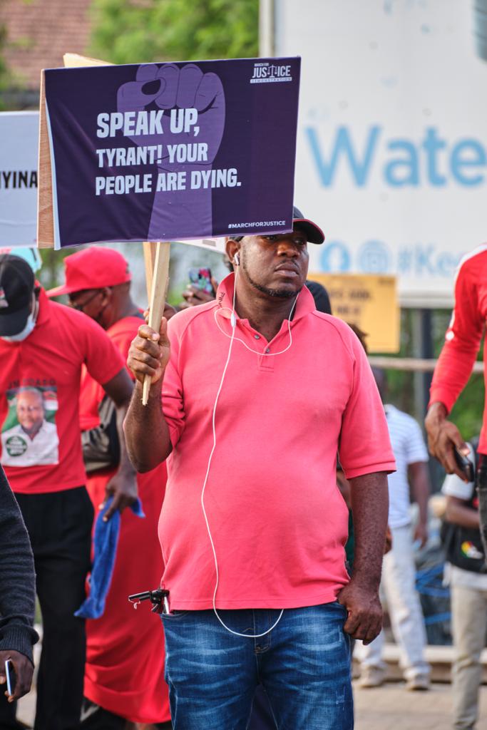 Photos: Onward marching NDC supporters walking for justice