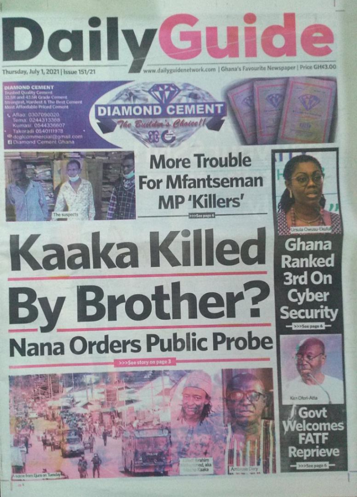 Today's front pages: Thursday, July 1, 2021