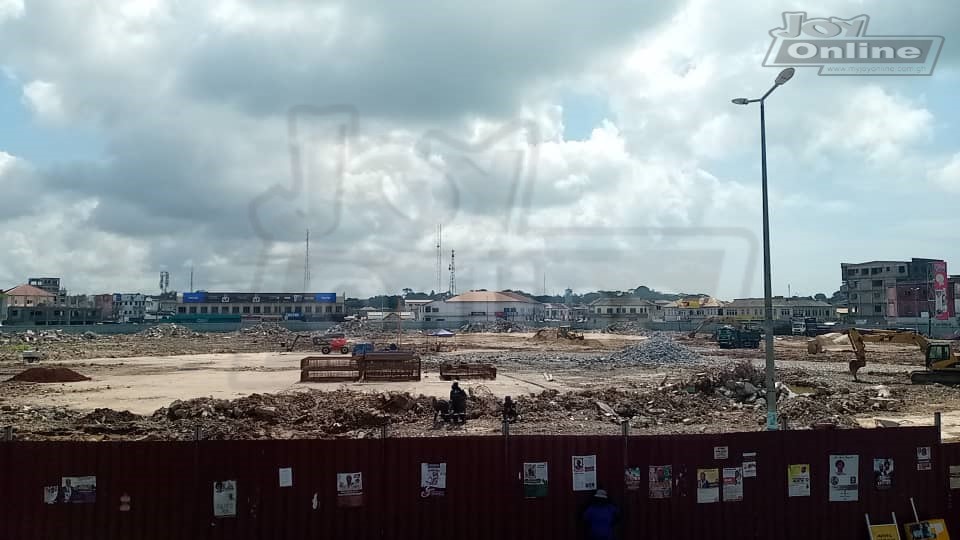 Takoradi Market Circle pulled down