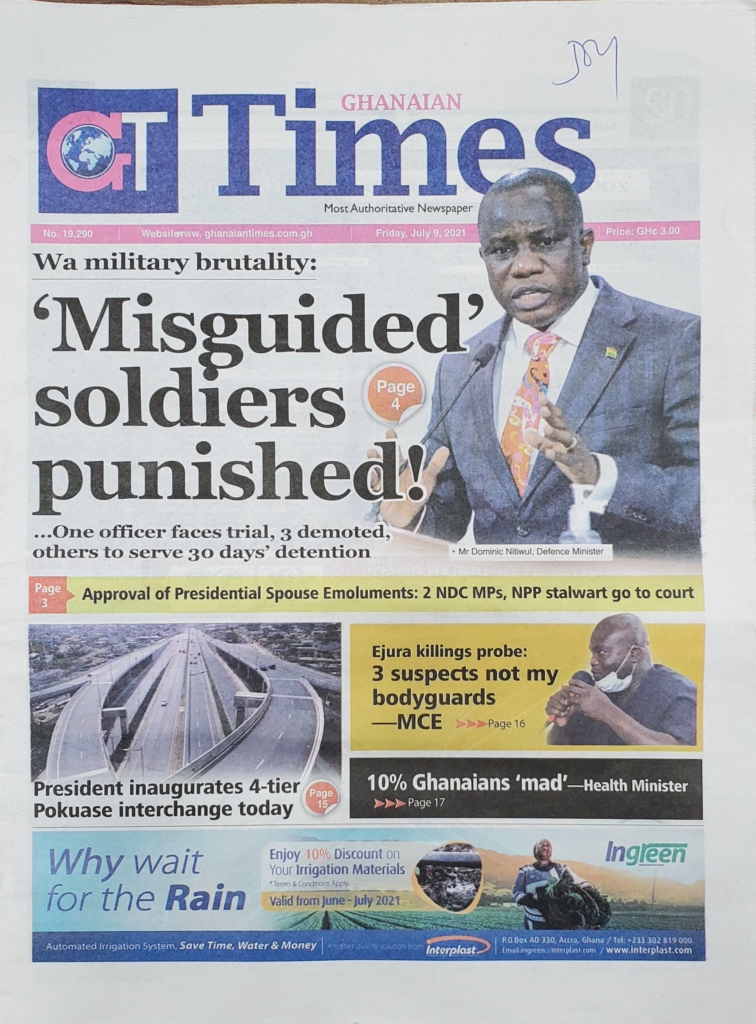 Today's front pages: Friday, July 9, 2021
