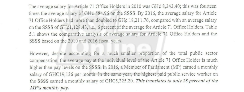 Regular Public sector workers earn 6% of average salary of Article 71 Office Holders - Emoluments Committee reveals