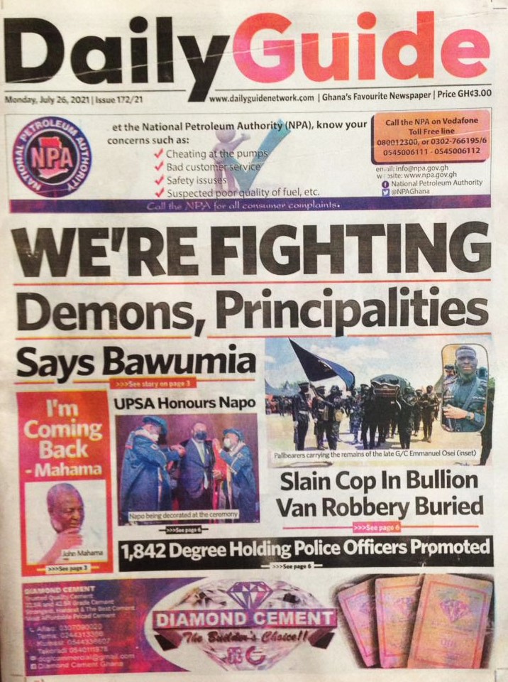 Today's front pages: Monday, July 26, 2021 Today's front pages: Monday, July 26, 2021