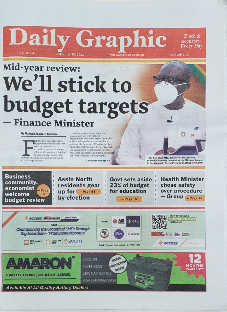 Today's frontpages: Friday, July 30, 2021 Today's frontpages: Friday, July 30, 2021