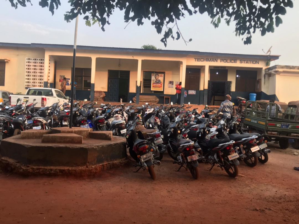 Police impound 89 motorbikes, 4 tricycles at Techiman