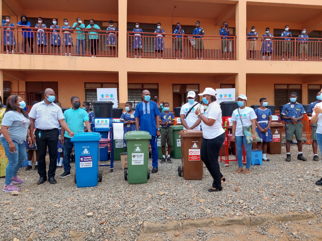Nestlé Ghana plants trees, donates sanitary materials to Tema schools