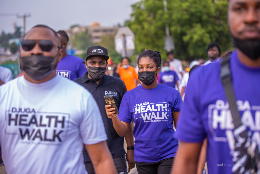 Photos from the first edition of DJUGA's health walk