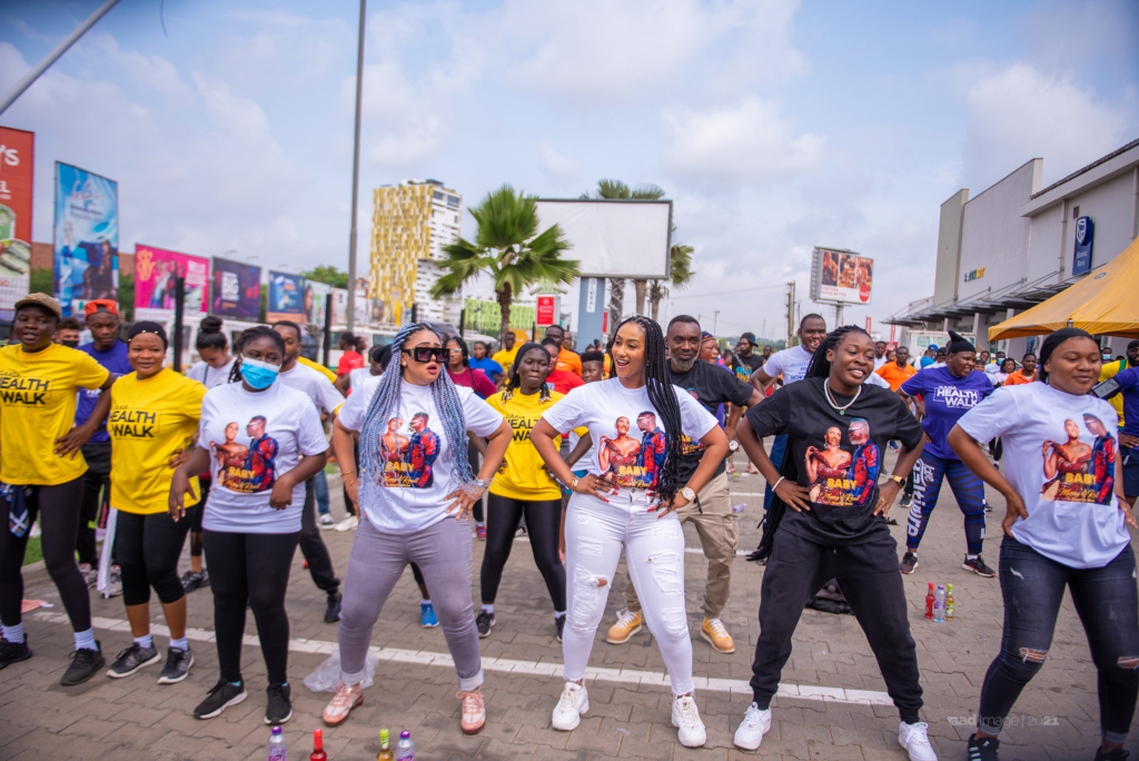 Photos from the first edition of DJUGA's health walk