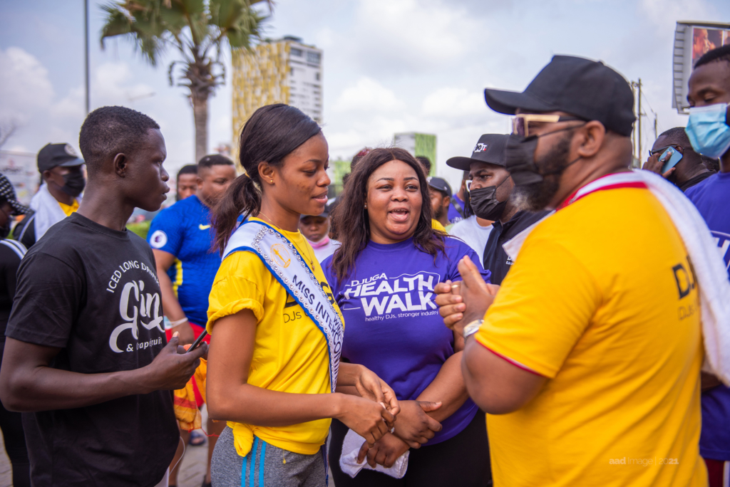 Photos from the first edition of DJUGA's health walk