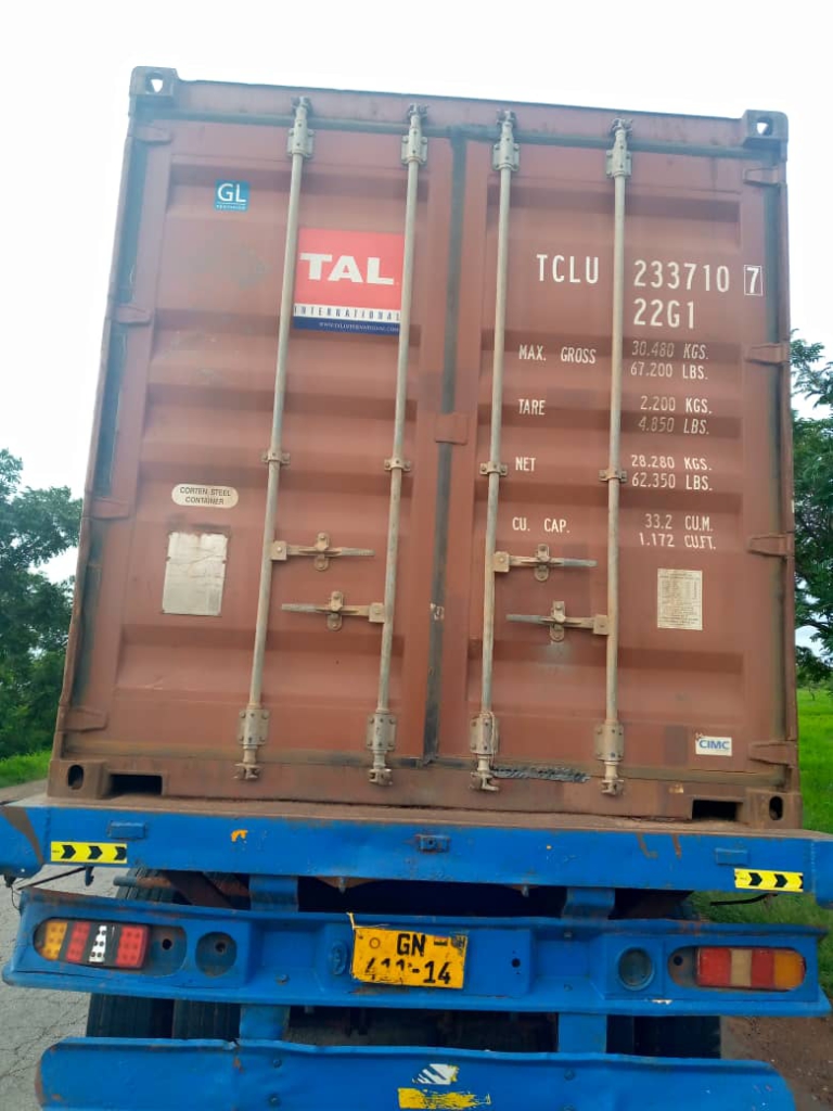Savelugu Police impounds articular truck loaded with rosewood