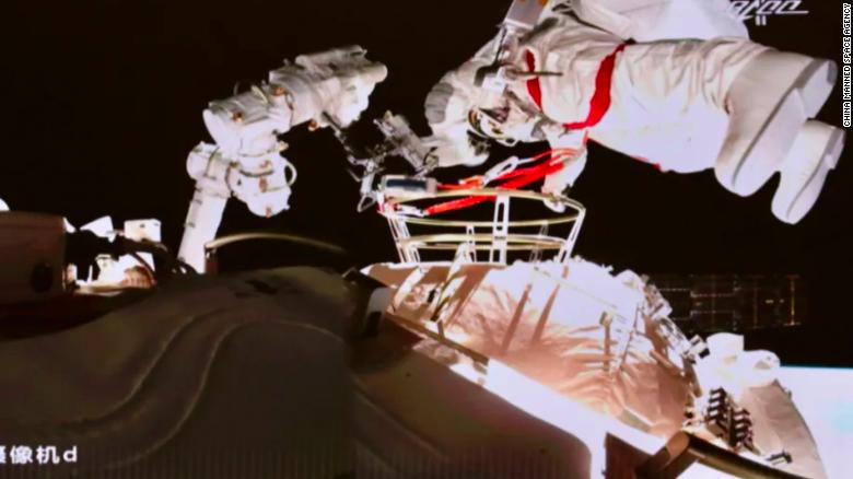 Chinese astronauts conduct second spacewalk outside planned space ...