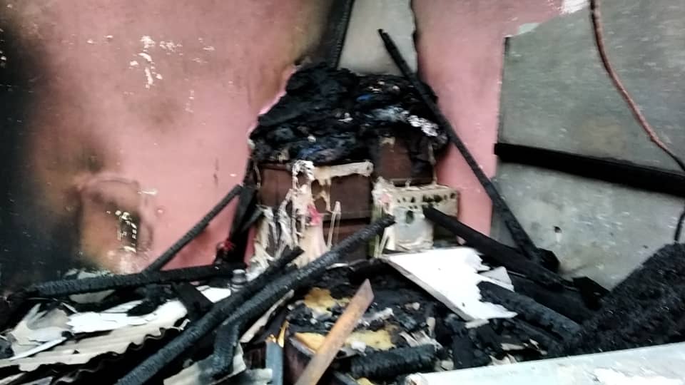 Shrine of Teshie Wulomo destroyed by suspected arsonists Shrine of Teshie Wulomo destroyed by suspected arsonists