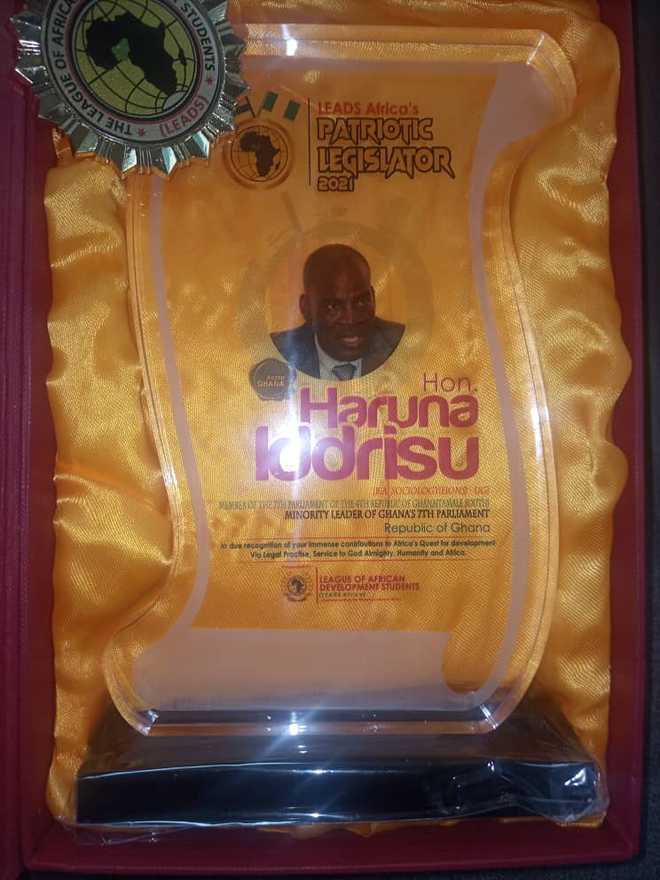 Haruna Iddrisu awarded Africa’s Patriotic Legislator of the Year
