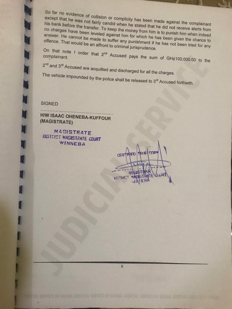 2020 NDC Parliamentary Candidate for Efutu acquitted and discharged 2020 NDC Parliamentary Candidate for Efutu acquitted and discharged