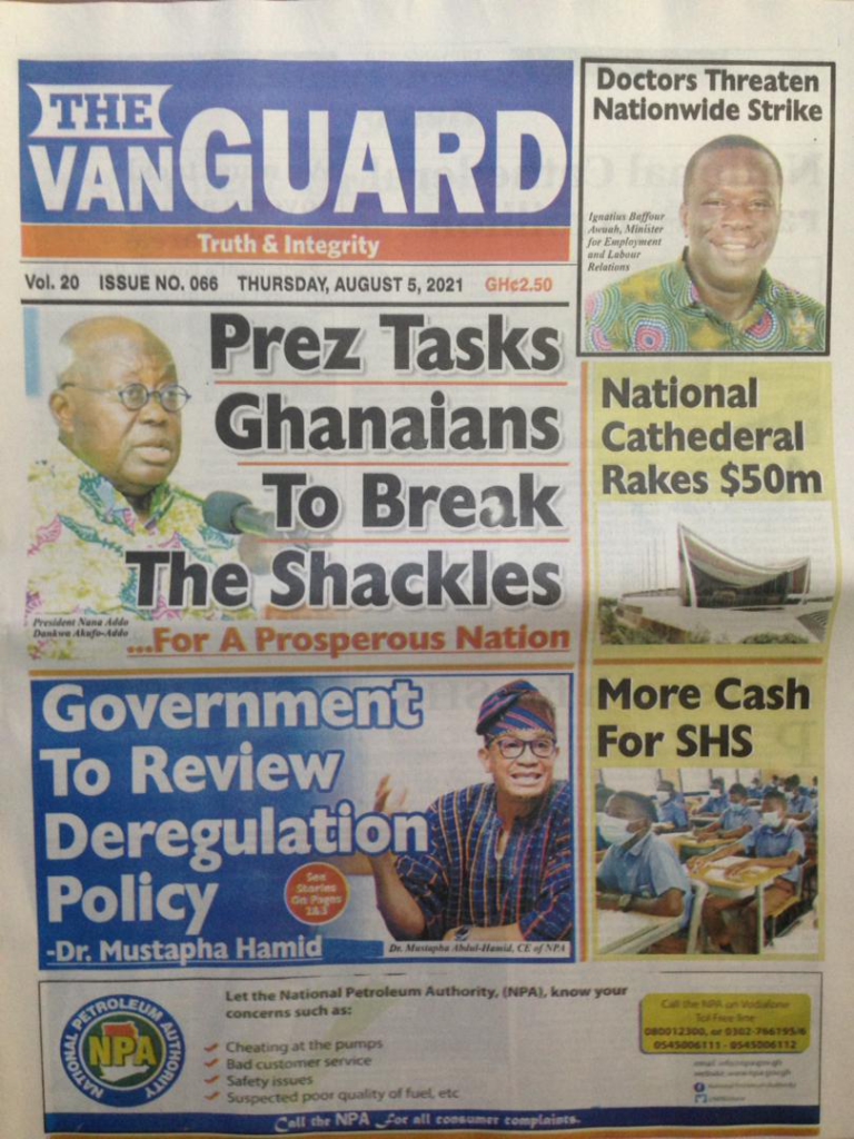 Today's front pages: Thursday, August 5, 2021 Today's front pages: Thursday, August 5, 2021