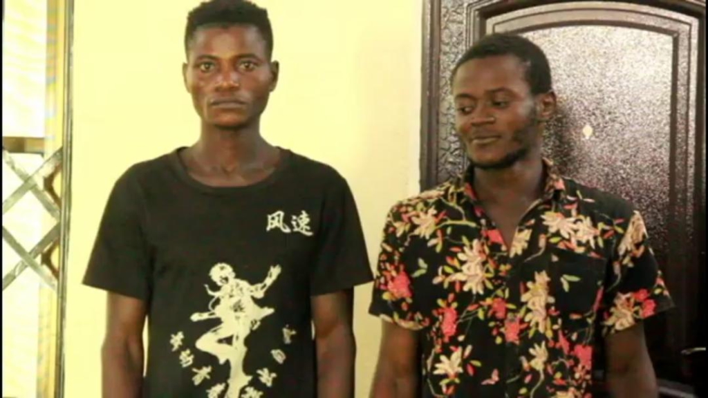 Police in Bono East arrest two suspected armed robbers Police in Bono East arrest two suspected armed robbers
