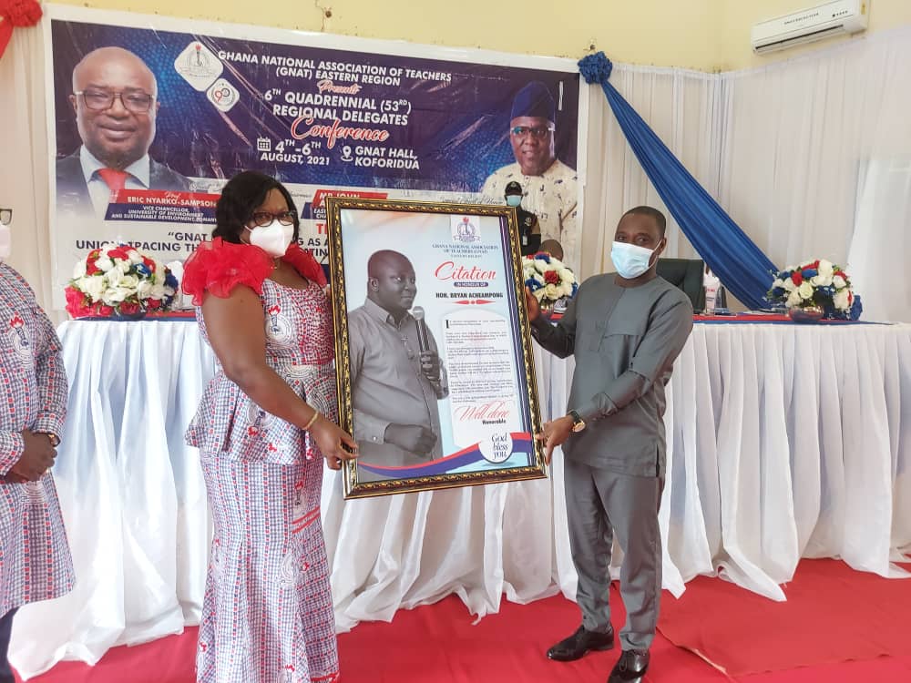 GNAT honours Bryan Acheampong for offering scholarships to members to pursue higher education