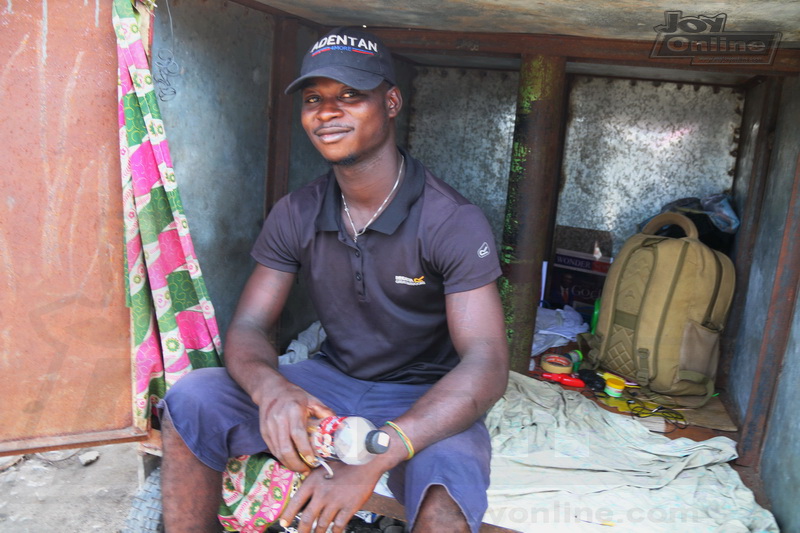 Photos : Ex-convict finds shelter in NDC giant umbrella