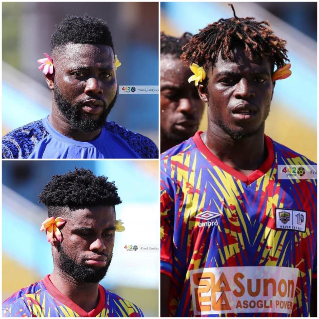 Pictures of Hearts players with flowers before Kamsar game causes stir on social media Pictures of Hearts players with flowers before Kamsar game causes stir on social media