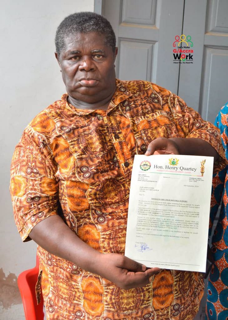 Henry Quartey supports Psalm Adjeteyfio with part of his salary Henry Quartey supports Psalm Adjeteyfio with part of his salary