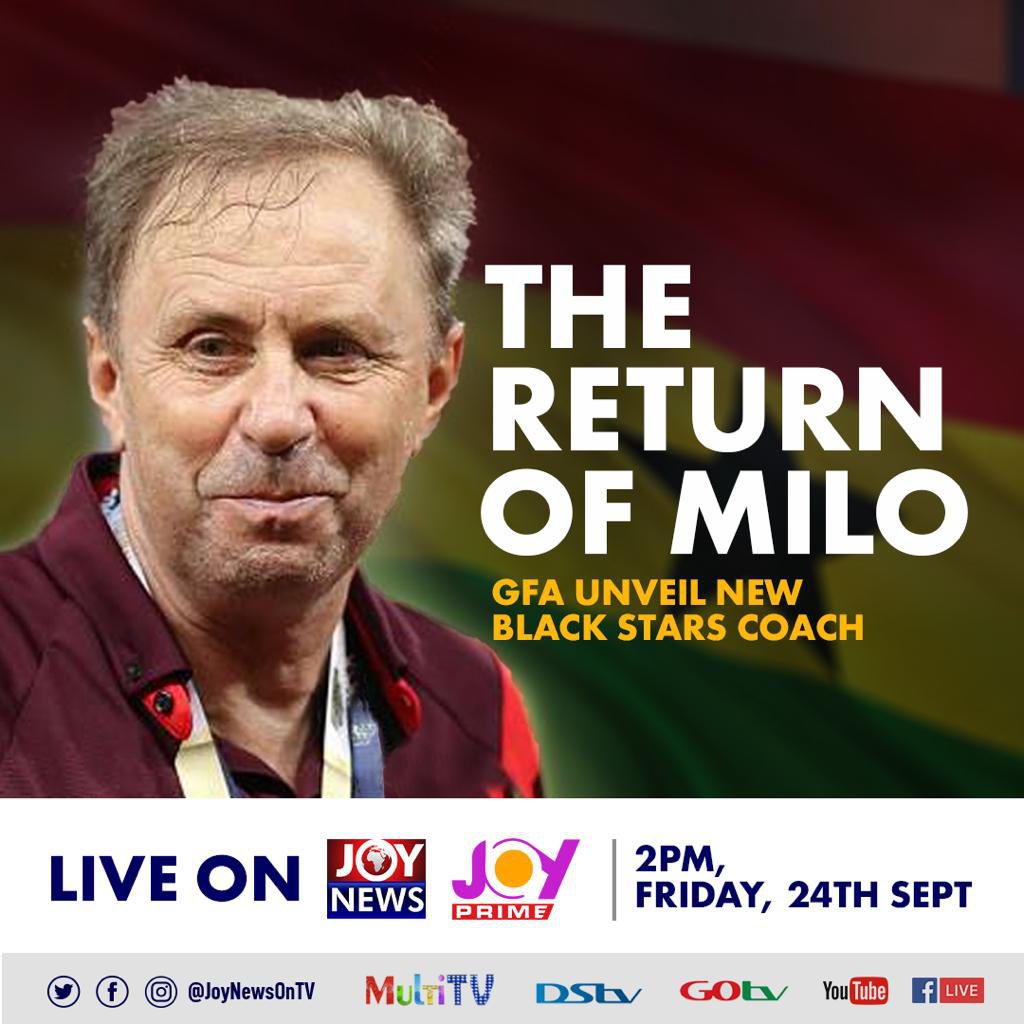 Rajeback: Unveiling of Milovan Rajevac airs on Joy News and Joy Prime at 2pm