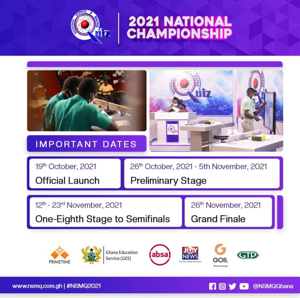 NSMQ 2021 National Championship kick starts October 26