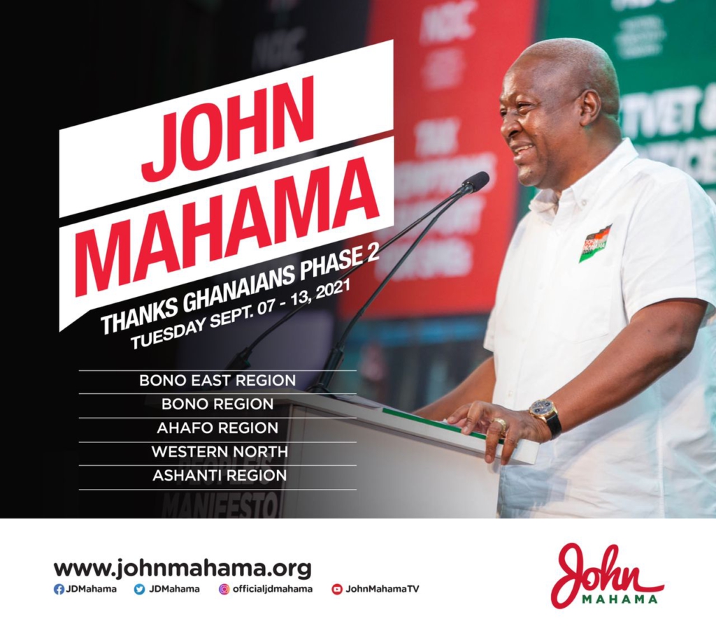 Mahama tours the middle belt of the country