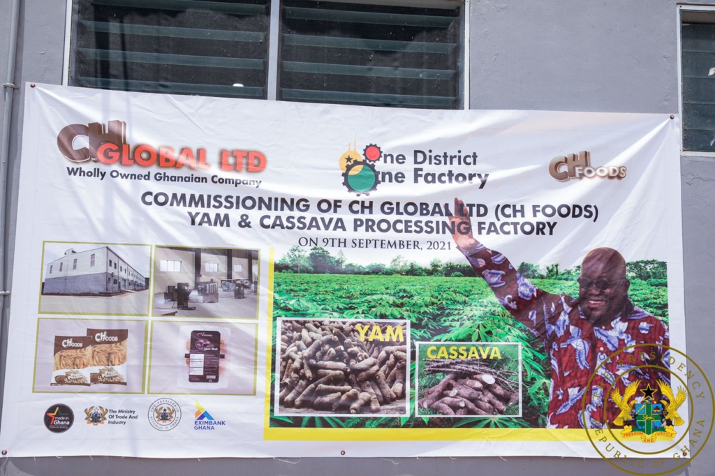 1D1F: Akufo-Addo commissions ¢10m yam and cassava processing factory in Krachi East