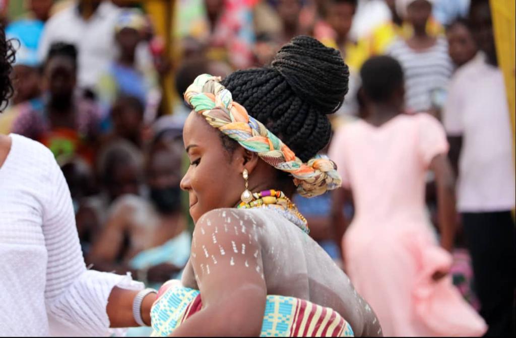 Beauty and colours from Ekumfi Abor puberty rite for young females Beauty and colours from Ekumfi Abor puberty rite for young females