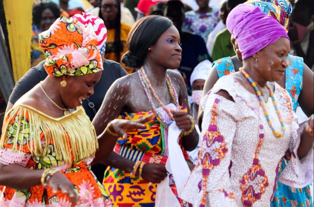 Beauty and colours from Ekumfi Abor puberty rite for young females Beauty and colours from Ekumfi Abor puberty rite for young females