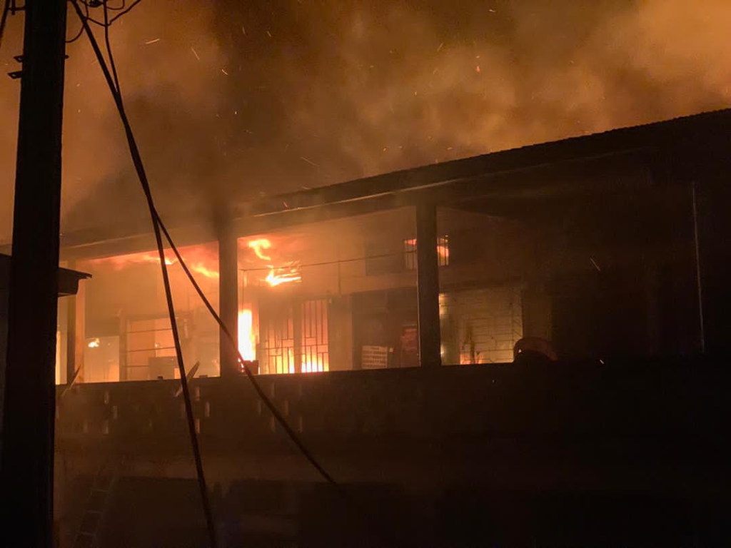 Fire guts Akyem Oda Central Market