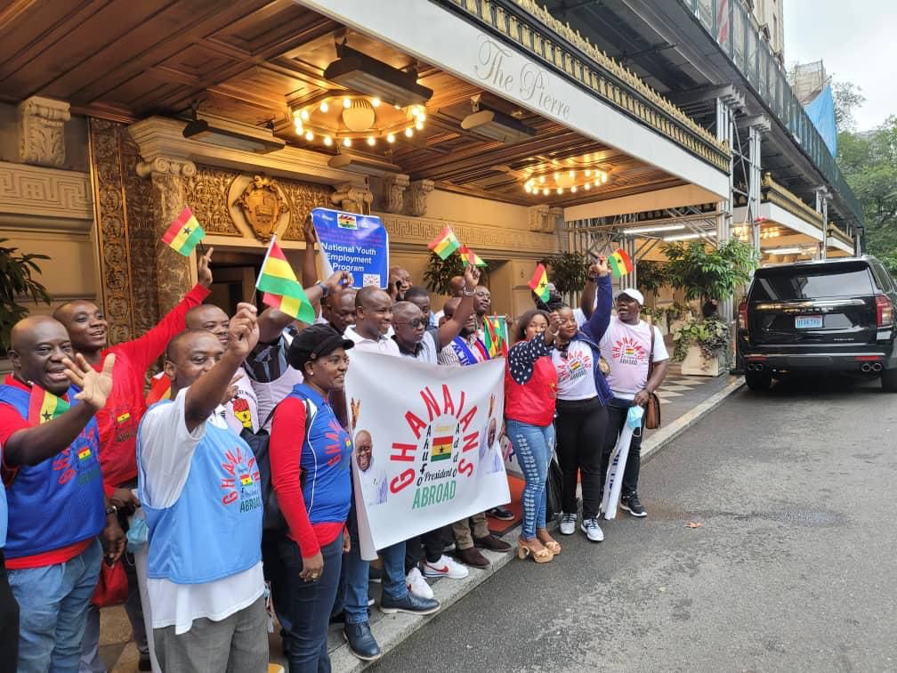 Ghanaians in USA welcome Akufo Addo with massive cheers Ghanaians in USA welcome Akufo Addo with massive cheers
