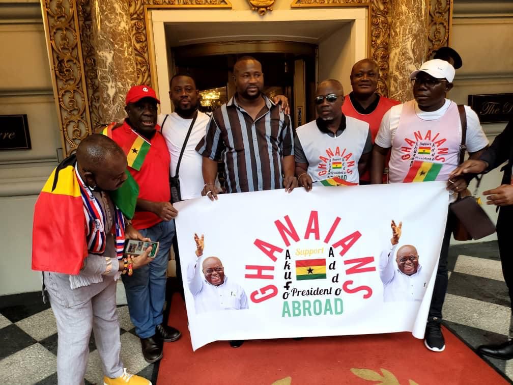 Ghanaians in USA welcome Akufo Addo with massive cheers Ghanaians in USA welcome Akufo Addo with massive cheers
