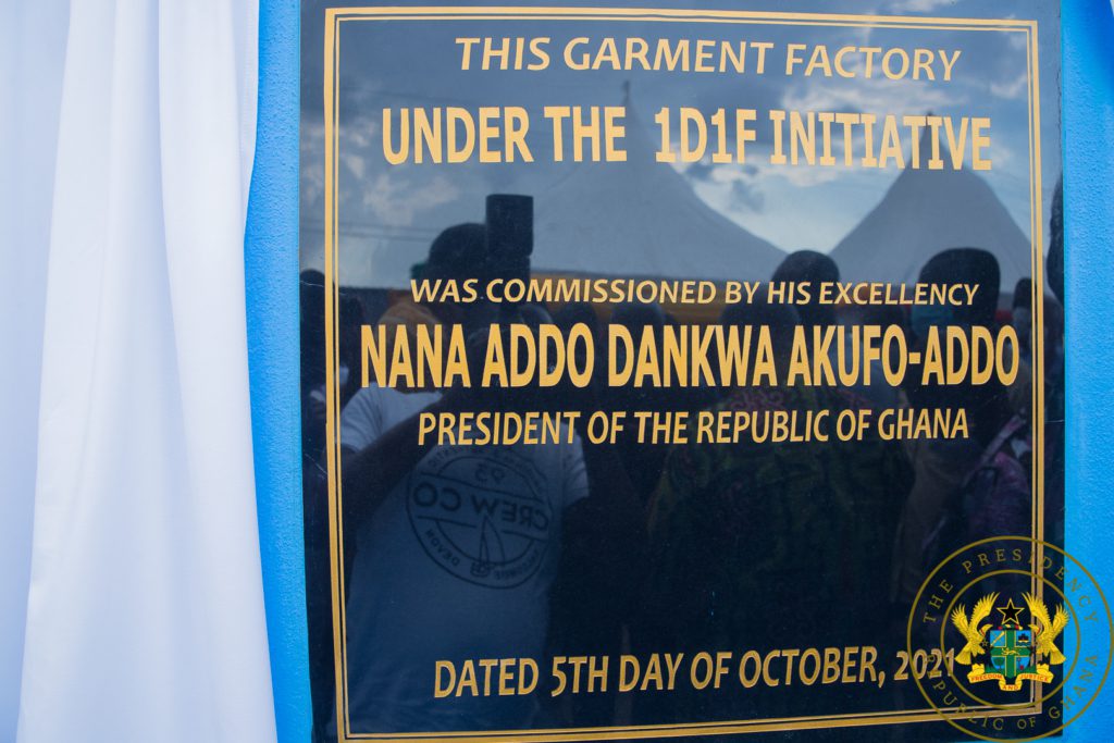 Akufo-Addo commissions garment manufacturing factory at Koforidua